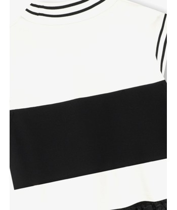 Karl Lagerfeld Girls Mixed Fabric Milano Dress in Multicolour les muscles