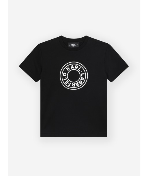 Karl Lagerfeld Boys Logo Print T-Shirt in Black vous aussi creer 