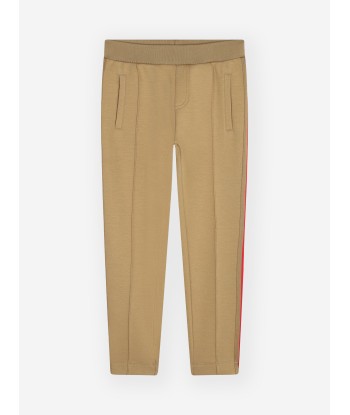 Karl Lagerfeld Boys Logo Track Pants in Beige les muscles