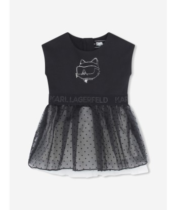 Karl Lagerfeld Baby Girls Choupette Occasion Dress in Black pas chere