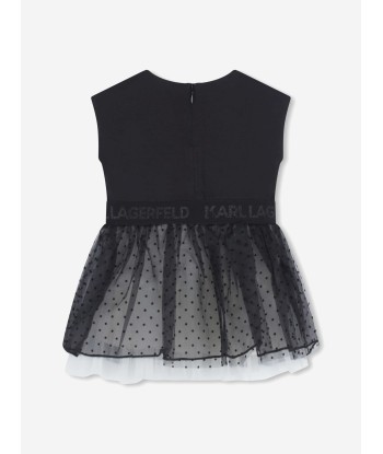 Karl Lagerfeld Baby Girls Choupette Occasion Dress in Black pas chere