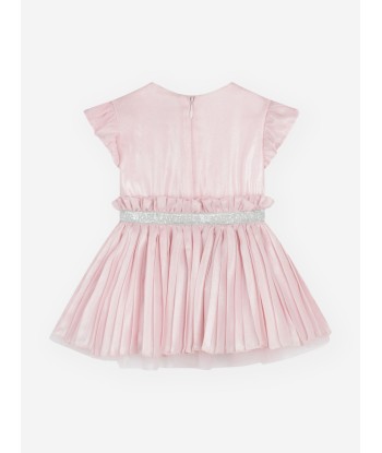 Karl Lagerfeld Baby Girls Logo Occasion Dress in Pink Amélioration de cerveau avec