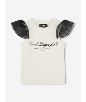 Karl Lagerfeld Girls Logo Print Milano T-Shirt in Multicolour Véritable concentré