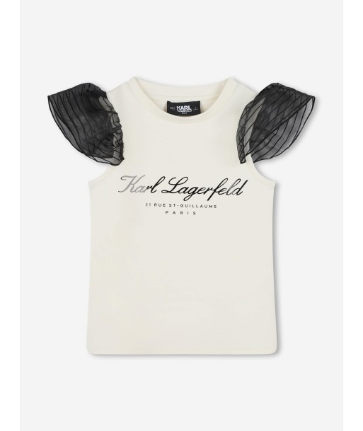 Karl Lagerfeld Girls Logo Print Milano T-Shirt in Multicolour Véritable concentré