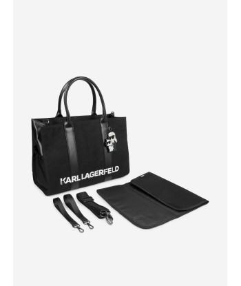 Karl Lagerfeld Baby Logo Changing Bag in Black (42cm) Les magasins à Paris et en Île-de-France