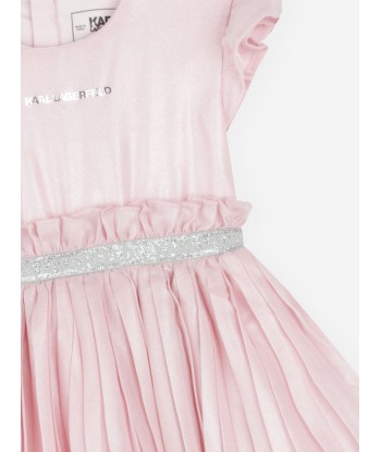 Karl Lagerfeld Baby Girls Logo Occasion Dress in Pink Amélioration de cerveau avec