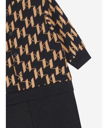 Karl Lagerfeld Baby Boys Logo Print Romper in Black Jusqu'à 80% De Réduction