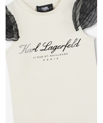 Karl Lagerfeld Girls Logo Print Milano T-Shirt in Multicolour Véritable concentré