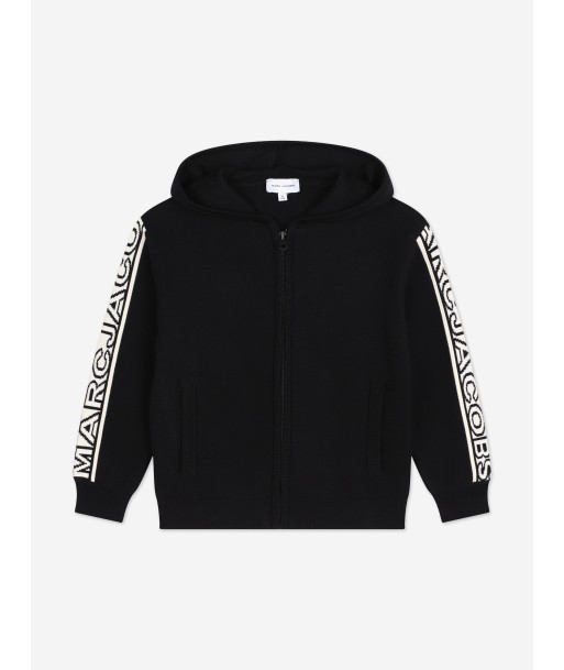 MARC JACOBS Kids Logo Zip Up Top in Black Economisez 