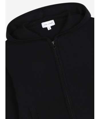 MARC JACOBS Kids Logo Zip Up Top in Black Economisez 