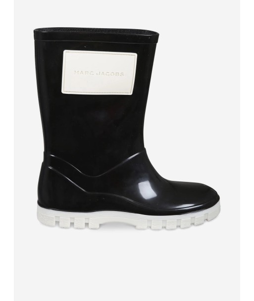 MARC JACOBS Kids Logo Rain Boots in Black la chaussure