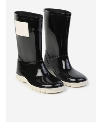 MARC JACOBS Kids Logo Rain Boots in Black la chaussure