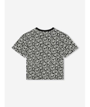 MARC JACOBS Kids Logo Pocket T-Shirt in Black destockage