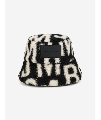 MARC JACOBS Kids Faux Shearling Bucket Hat in Black Les magasins à Paris