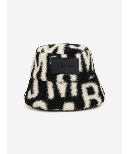 MARC JACOBS Kids Faux Shearling Bucket Hat in Black Les magasins à Paris