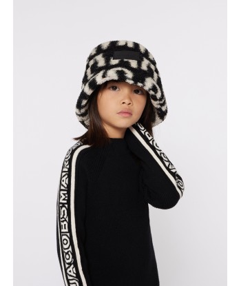 MARC JACOBS Kids Faux Shearling Bucket Hat in Black Les magasins à Paris