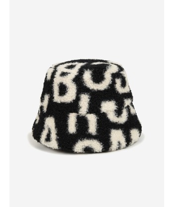 MARC JACOBS Kids Faux Shearling Bucket Hat in Black Les magasins à Paris