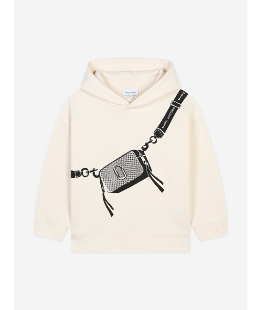 MARC JACOBS Girls Snapshot Bag Print Hoodie in Ivory l'évolution des habitudes 