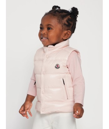 Moncler Enfant Baby Girls Down Padded Bernard Gilet in Pink Comparez et commandez 