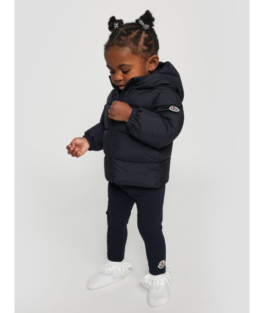 Moncler Enfant Baby Girls Down Padded Sharon Jacket in Navy commande en ligne