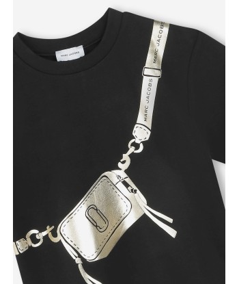 MARC JACOBS Girls Snapshot Bag Print T-Shirt in Black 2024