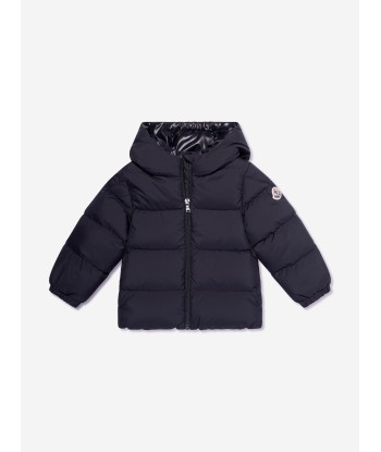 Moncler Enfant Baby Girls Down Padded Sharon Jacket in Navy commande en ligne