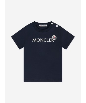 Moncler Enfant Baby Boys Logo T-Shirt in Navy livraison gratuite