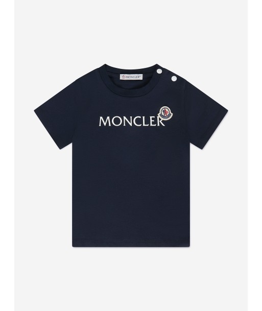 Moncler Enfant Baby Boys Logo T-Shirt in Navy livraison gratuite