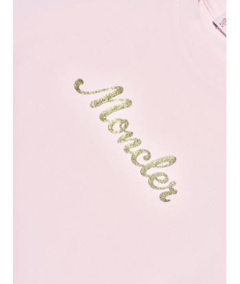 Moncler Enfant Baby Girls Logo T-Shirt in Pink ou a consommer sur place