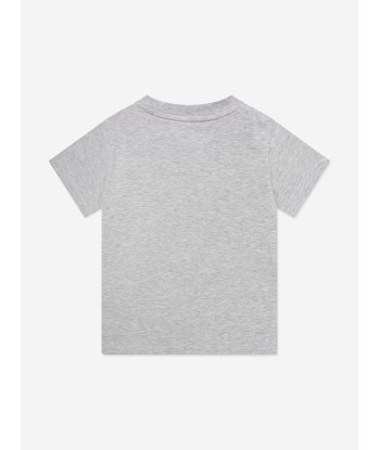 Moncler Enfant Baby Boys Logo T-Shirt in Grey Les magasins à Paris et en Île-de-France