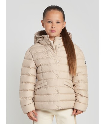 Moncler Enfant Girls Down Padded Egisto Jacket in Beige pas cher 