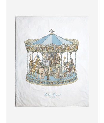 Atelier Choux Baby Reversible Hot Air Balloons / Carousel  Quilt in Blue (130cm) paiement sécurisé