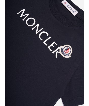 Moncler Enfant Baby Boys Logo T-Shirt in Navy livraison gratuite