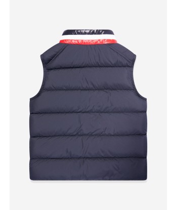 Moncler Enfant Boys Down Padded Merab Gilet in Navy france