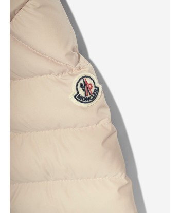 Moncler Enfant Girls Down Padded Egisto Jacket in Beige pas cher 