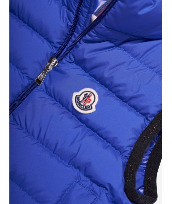 Moncler Enfant Boys Down Padded Contrin Gilet in Navy À commander