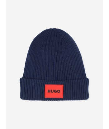 Hugo Kids Knitted Beanie Hat in Blue vente chaude votre 