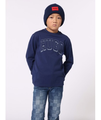 Hugo Kids Knitted Beanie Hat in Blue vente chaude votre 