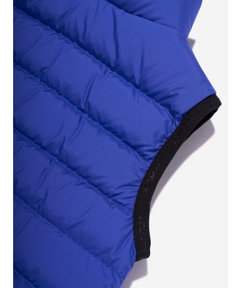 Moncler Enfant Boys Down Padded Contrin Gilet in Navy À commander