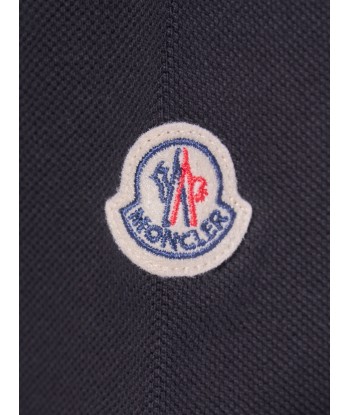 Moncler Enfant Boys Embroidered Logo Polo Shirt in Black votre restaurant rapide dans 