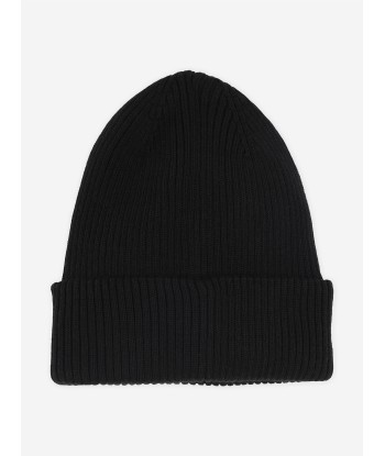 Hugo Kids Knitted Beanie Hat in Black en ligne des produits 