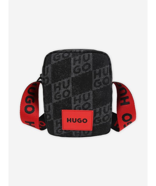 Hugo Boys Logo Print Messenger Bag in Black (18cm) Par le système avancé 