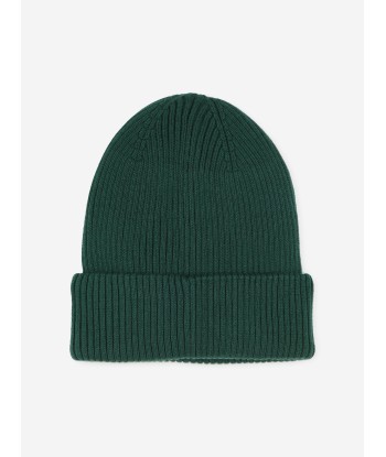 Hugo Kids Logo Beanie Hat in Green la colonne vertébrale