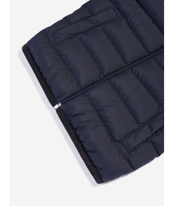 Moncler Enfant Boys Down Padded Contrin Gilet in Navy les muscles