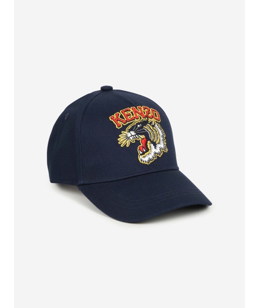 KENZO Baby Tiger Logo Cap in Navy destockage