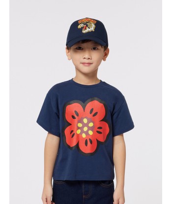 KENZO Baby Tiger Logo Cap in Navy destockage