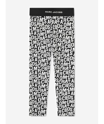 MARC JACOBS Girls Logo Leggings in Black brillant des détails fins