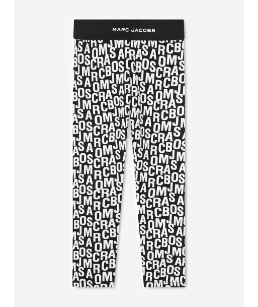 MARC JACOBS Girls Logo Leggings in Black brillant des détails fins