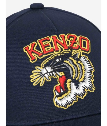 KENZO Baby Tiger Logo Cap in Navy destockage