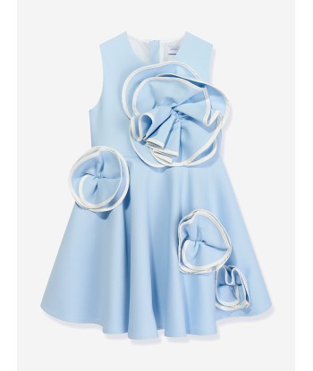 Jessie And James Girls Jacqueline Flower Dress in Blue Les êtres humains sont 